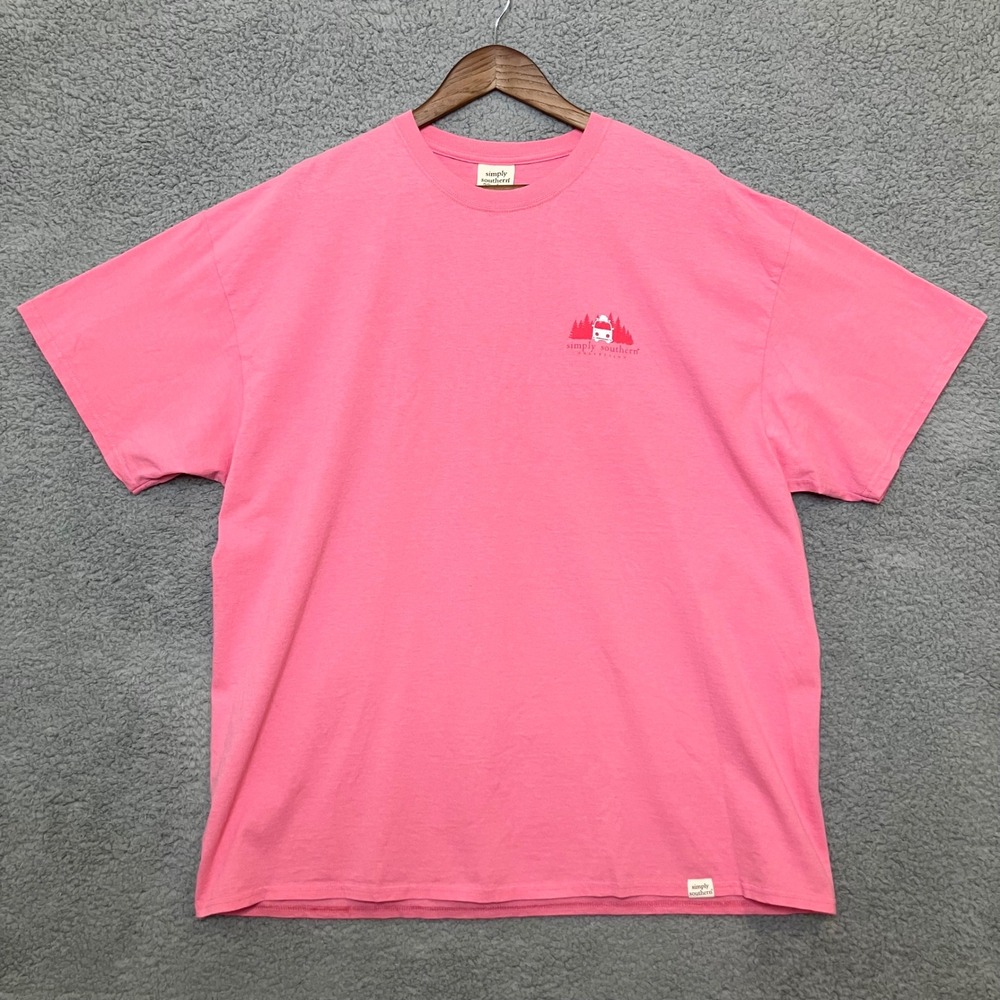 Simply Southern Short Sleeve T-Shirt XXL Pink Peace VW Retro Bus Branson Tee